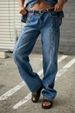 Women's Clothing Loose Wide Leg Patchwork Straight Leg Jeans Women's Trousers_ecoleips.com