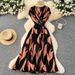 Korean Style Sleeveless Printed Dress for Women High Waisted A-Line Long Skirt Commuter Style Light Luxury Design Spring New_ecoleips.com