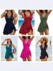 Deep V-Cut Lace-Up Monokini Swimsuit – Sexy Hollow-Out One-Piece With Tummy Control & Adjustable Straps | Quick-Dry Polyester For Beach & Pool_ecoleips.com