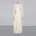 "Elegant Satin Stand Collar Long Dress – Rhinestone & Ruffle Detailing, Women's Formal Evening Gown For Special Occasions"_ecoleips.com