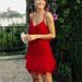 Women's Clothing Tassel Sequin Feather Stitching Dress Color Dress_ecoleips.com