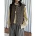 Aria Basics Louvre Spring New Parisian Artistic Designer Style Lem Waffle Down Vest Casual Short Top For Women_ecoleips.com