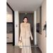 Aria Basics Autumn And Winter Atmosphere, Gentle White Moonlight, Women's High-end Slim-fit Thick Eco-friendly Fur Vest With Leather_ecoleips.com
