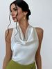 Aria Basics Aria Basics Cross-border Women's Sexy Sleeveless Satin 2025 Spring/summer European And American Work Shirt For Women_ecoleips.com