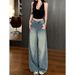 LiLi Apparel Starry Galaxy Rhinetone Wide-Leg Jean For Women 2026 Autumn High-Waited Looe High-End Floor-Length_ecoleips.com