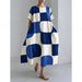 2026 Summer New Geometric Print Loose A-line Cross-border Casual Style Long Dress_ecoleips.com