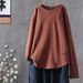 This Stylish, Long-Sleeved Women's Top Features A Solid-Color Design With An Elegant Perforated Pattern. It's Perfect Fo_ecoleips.com