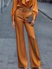 Women's Clothing Elegant Commuter Women's Suit V Neck Long Sleeve Slim Fit Fashion Trouser Set European American Style_ecoleips.com