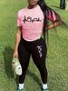 Women's Casual Fashion Dog Footprints And Heart-shaped Printed Loose T-shirt+cropped Pants Two-piece Home Sportswear Daily Wear-393_ecoleips.com