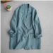2025s Italian High-end Minimalist Cotton Linen Long Sleeved Jacket For Women's Spring And Autumn Fashion, Age Reducing Casual_ecoleips.com