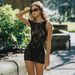 Sexy Hot Girl Mini Dress Delicate Lace Spaghetti Strap Hollow Out Cutout Design Slim Short Clubwear Dress For Women_ecoleips.com