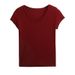 Women's Lyocell Tencel Short Sleeve T-Shirt Loose Fit Summer Slimming Top With Small Flutter Sleeves High End Style_ecoleips.com