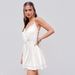 Voya Women's V-neck Camisole Dress With Large Backless Lace Beach Casual Vacation Jumpsuit Shorts_ecoleips.com