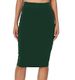 Women's High Waist Over The Knee Pencil Skirt Elastic Waist Bottoms_ecoleips.com