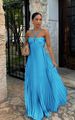Women's Clothing Women's Pleated Sleeveless Tube Top Dress Solid Color Summer For Formal & Casual For Women_ecoleips.com