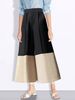 Women's Clothing Fashion Elegant Color Matching High Waist A Line Version Slim Long Casual Pants_ecoleips.com