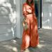 Voya Women's Fashion Trend Casual Solid Color Lapel Slim Fit Fashionable Set With Multiple Colors To Choose From_ecoleips.com