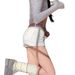 White Slim Fit Ripped Denim Shorts for Women Summer Style Sexy Hot Girl Straight Leg A-Line Bodycon Hot Pants_ecoleips.com