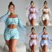 Women's Clothing New Multi Color Fashion High End Sexy Printed Bikini Bikini Three Piece Women's Swimsuit_ecoleips.com
