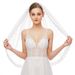 Foreign trade bridal veil 90CM single layer small veil metal comb eyelash lace bridal simple veil can be wholesale_ecoleips.com