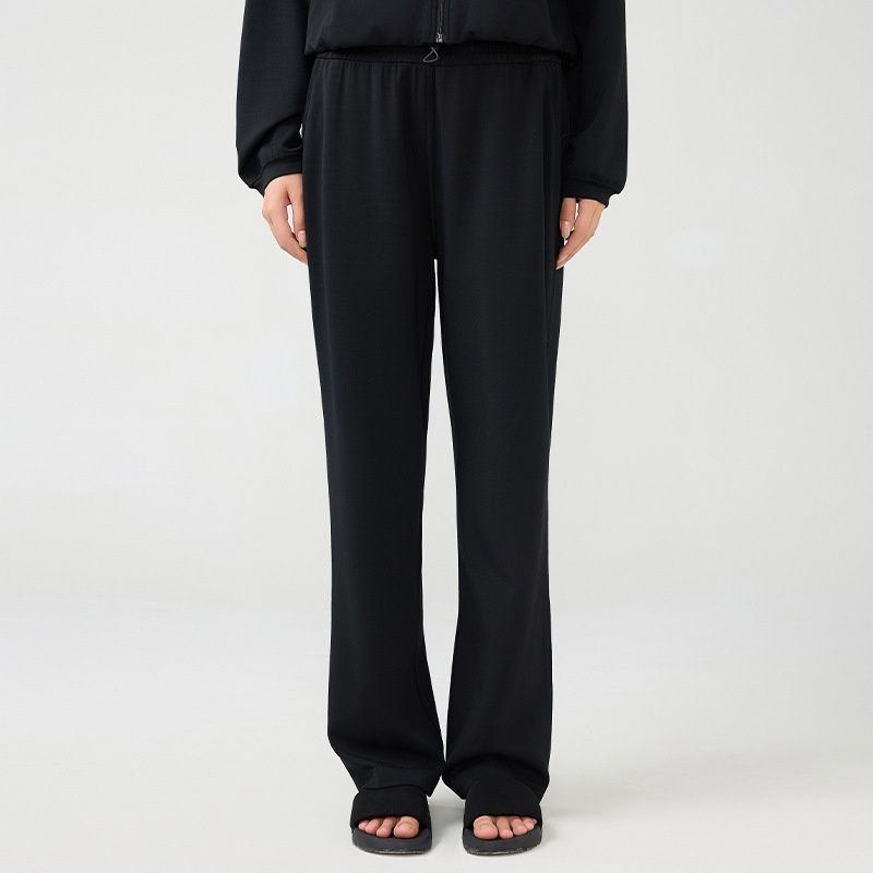 Women's Autumn/Winter High Waisted Casual Wide Leg Pants, Fashionable And Versatile, Elastic Drawstring Long Pants, Loose Fit Sports Sweatpants DAW167_ecoleips.com