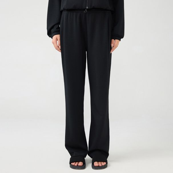 Women's Autumn/Winter High Waisted Casual Wide Leg Pants, Fashionable And Versatile, Elastic Drawstring Long Pants, Loose Fit Sports Sweatpants DAW167_ecoleips.com