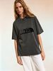 Women's Vintage Inspired Washed Tee, Comfortable Crew Neck Streetwear Top_ecoleips.com