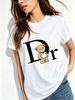 Women Cute Hands In Pockets Tank Top Teddy Bear Dr Letter Graphic T Shirt Round Neck Loose Casual Summer Tops_ecoleips.com