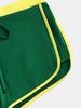Women Contrast Binding Drawstring Dolphin Shorts Solid Green Color Block Casual Running Gym Athletic Summer Lounge Short Pants_ecoleips.com