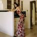 Women’s Clothing New Summer Suspender Sleeveless Dress Sexy Fashion Print Backless Slim Long Skirt_ecoleips.com