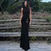 European And American Best-Selling Women's Clothing 2025 New Fashion High-Waisted Twist Knot Sexy Backless Bodycon Dress_ecoleips.com