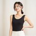 Women's Rayon Camisole For Summer, Anti-exposure, Covers Side Breasts, Sleeveless Vest, Slim-fit Ribbed Top, Wholesale_ecoleips.com
