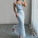 AD337 Fashionable 2025 Summer Sexy Style Private Wear Socialite Women's Dress With Spaghetti Straps, V-Neck, And Bodycon_ecoleips.com
