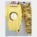 Women’s Clothing New Printed Round Neck Short Sleeve T shirt Pants Western Style Two piece Suit_ecoleips.com