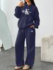 Women's High-End Casual Sports Suit Trendy Fashion Brand Jacket With Wide Leg Pants Spring New Style Two-Piece Set_ecoleips.com