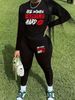 Women's Casual Loose And Fashionable Letter Lip Printed Loose T-shirt+cropped Pants Two-piece Set Summer Home Sportswear Daily Wear-468_ecoleips.com