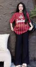 Women's Summer Fashion Two-Piece Set Style American Letter Print Short Sleeve T-Shirt And Loose Wide Leg Pants_ecoleips.com