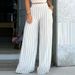 Women's Clothing Brown Striped Shorts Lapel Jacket Suit Wide Leg Long Dress_ecoleips.com