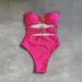 Women's Clothing Sexy Cutout One Piece Swimsuit Mesh Hollow Out Bathing Suit For Beach Vacation_ecoleips.com