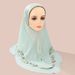 Hand-Embroidered Muslim Headscarf – Double-Layer Chiffon Hijab With Lace Trim (One Size) – Modest Fashion For Women_ecoleips.com