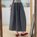 K New High Waisted Hanging A-line Long Skirt Workwear Half Skirt_ecoleips.com