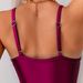 Women's Clothing Women's Round Neck Halter One Piece Swimsuit Gloss Fabric Sexy Tight Fitting Quick-Dry Polyester, Modest Coverage_ecoleips.com