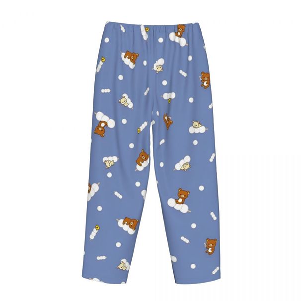 Ladies Pyjama Pants Funny Bear Cat Rilakkumas Lounge Pants Comfy Sleepwear Dorm_ecoleips.com