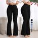 European American Style Women's Stretch Slim Fit Flared Jeans High Waist Hip Lifting Slightly Flared Pants_ecoleips.com