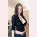 Sheer Long Sleeved Knit Cardigan for Women Slim Fit Outer Layer Autumn Sun Protection Top_ecoleips.com