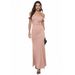 Solid Off Shoulder Split Mermaid Dress | Wrap V Neck Floor Length Bridesmaid Cocktail Party Maxi Gown_ecoleips.com