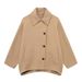 Women's Clothing Autumn And Winter Retro Woolen Coat Lapel Loose Fur Coat_ecoleips.com