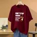 Women's Summer Short Sleeve T-Shirt Loose Mid-Length plus Size Top Fashionable Versatile New Style_ecoleips.com