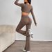AD636 European And American Cross-border New Style Nude-feel Micro-flared Yoga Pants Autumn Fitness Sports Casual_ecoleips.com