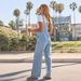 K Wide Leg Denim Overalls, Casual Slimming Jumpsuit, Women's Clothing Style_ecoleips.com